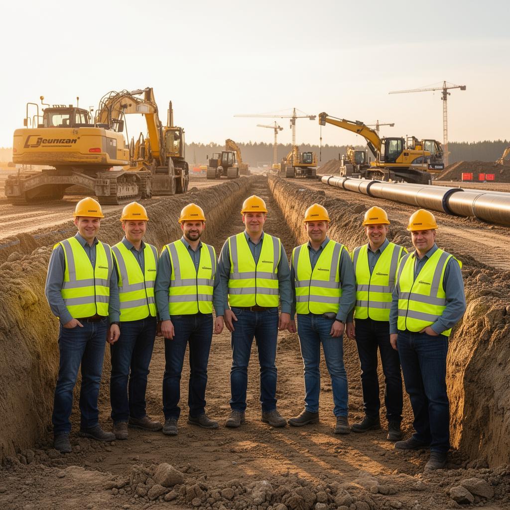Das Merzo Bau Team auf der Baustelle